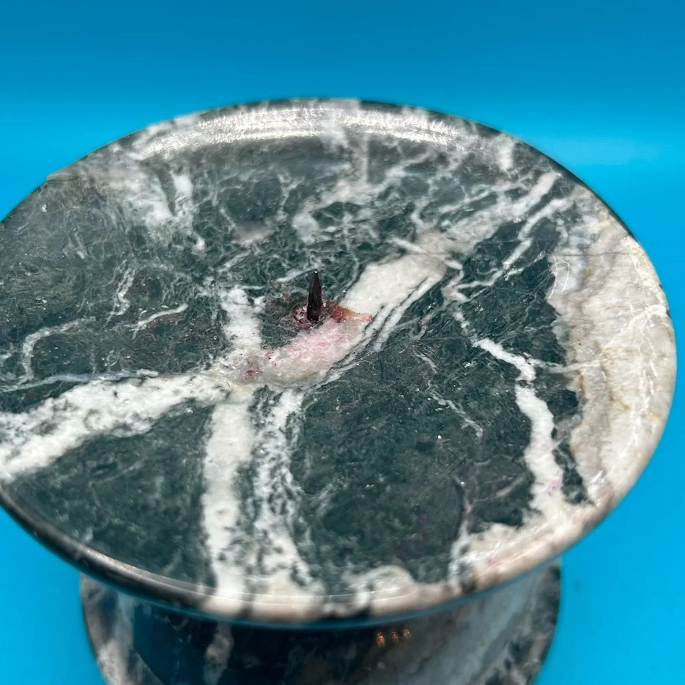 Vintage marble candlestick pillar holder